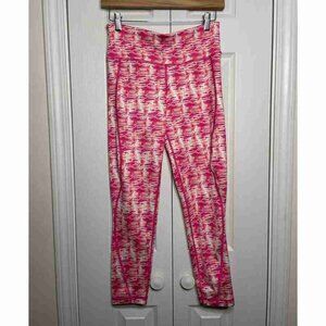 Vineyard Vines Performance Womens Athletic Leggings Pink Pattern Size Small